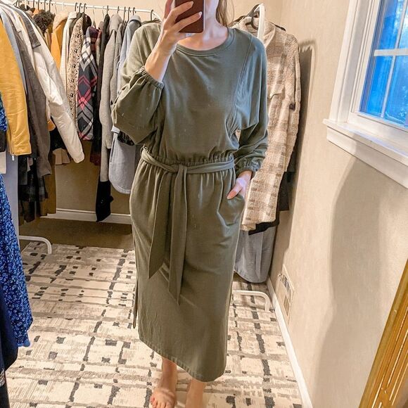 Anthropologie Thalia Midi Sweatshirt Dress M - Picture 4 of 9